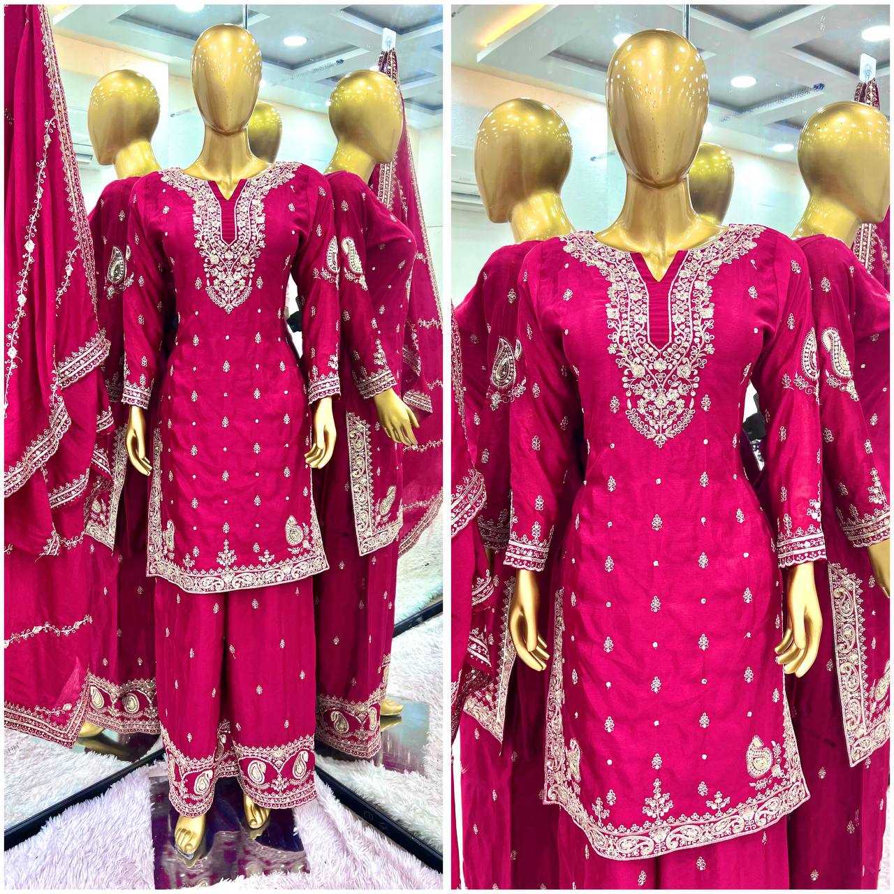 Ynf Chinon Silk KESH499 3102 Suits & Dresses Wholesale Ladies Suits Embroidery Suits Party wear suits Manufacturer