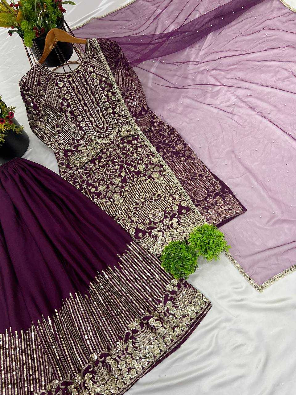 Ynf Chinon Silk KESH499 3103 Suits & Dresses Wholesale Embroidery Suits Party wear suits Wedding Suits Manufacturer