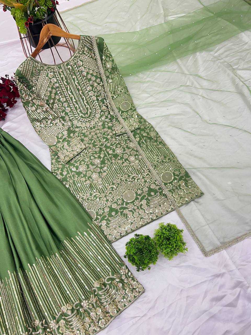 Ynf Chinon Silk KESH499 3103 Suits & Dresses Wholesale Embroidery Suits Party wear suits Wedding Suits Manufacturer