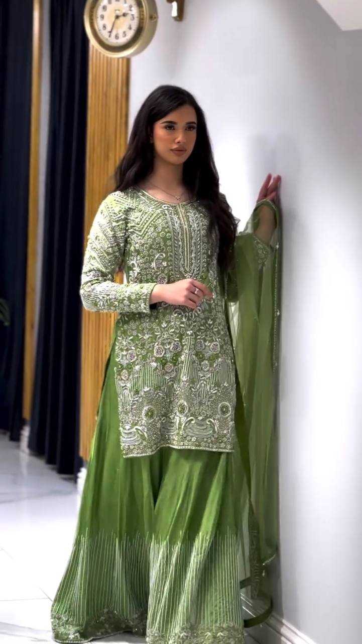 Ynf Chinon Silk KESH499 3103 Suits & Dresses Wholesale Embroidery Suits Party wear suits Wedding Suits Manufacturer