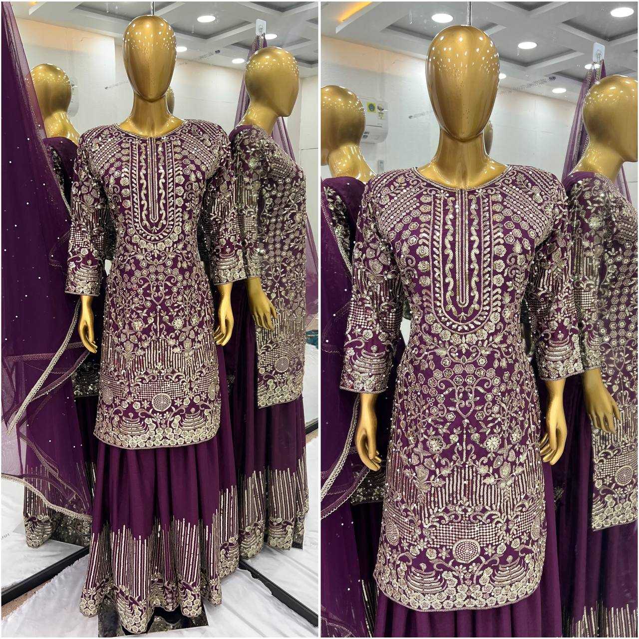 Ynf Chinon Silk KESH499 3103 Suits & Dresses Wholesale Embroidery Suits Party wear suits Wedding Suits Manufacturer