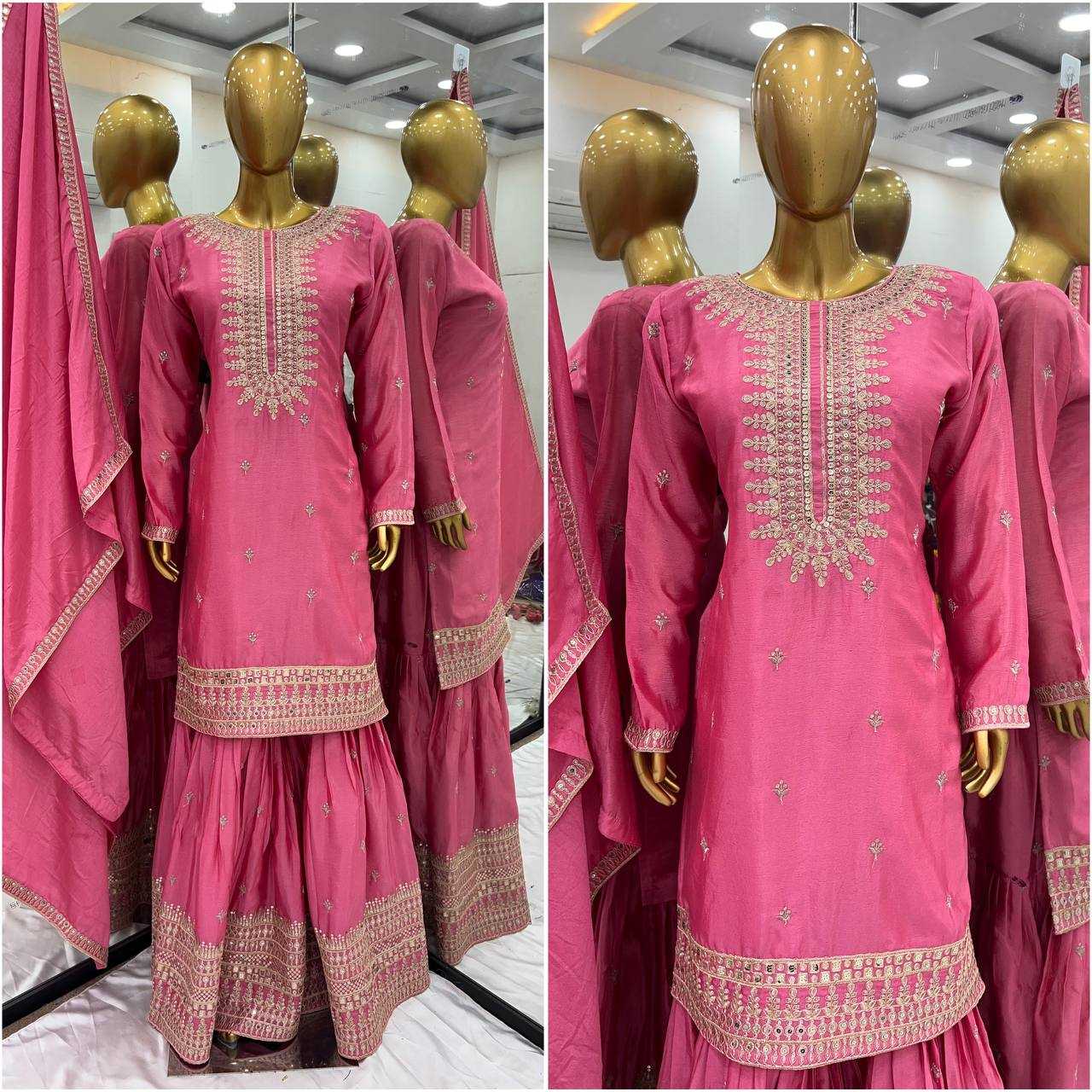 Ynf Chinon Silk KESH499 3104 Suits & Dresses Wholesale Ladies Suits Sharara Salwar Suits Party wear suits Manufacturer