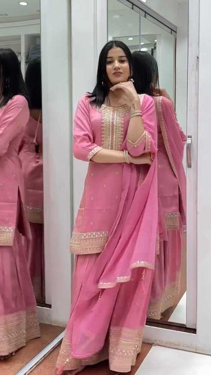 Ynf Chinon Silk KESH499 3104 Suits & Dresses Wholesale Ladies Suits Sharara Salwar Suits Party wear suits Manufacturer