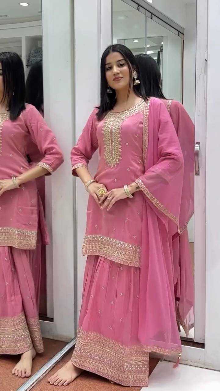 Ynf Chinon Silk KESH499 3104 Suits & Dresses Wholesale Ladies Suits Sharara Salwar Suits Party wear suits Manufacturer