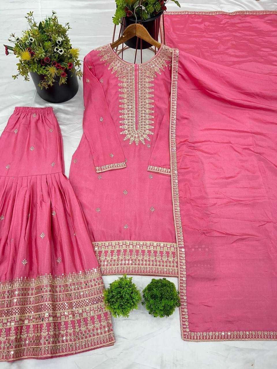 Ynf Chinon Silk KESH499 3104 Suits & Dresses Wholesale Ladies Suits Sharara Salwar Suits Party wear suits Manufacturer