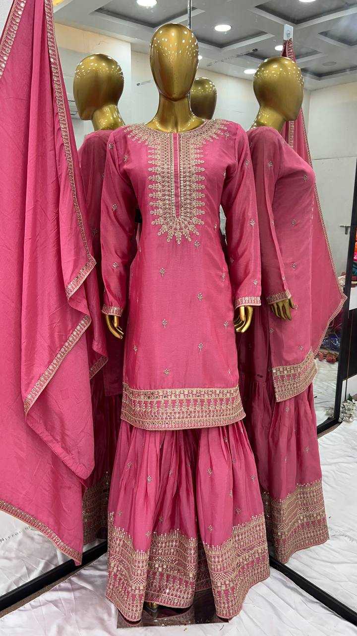 Ynf Chinon Silk KESH499 3104 Suits & Dresses Wholesale Ladies Suits Sharara Salwar Suits Party wear suits Manufacturer