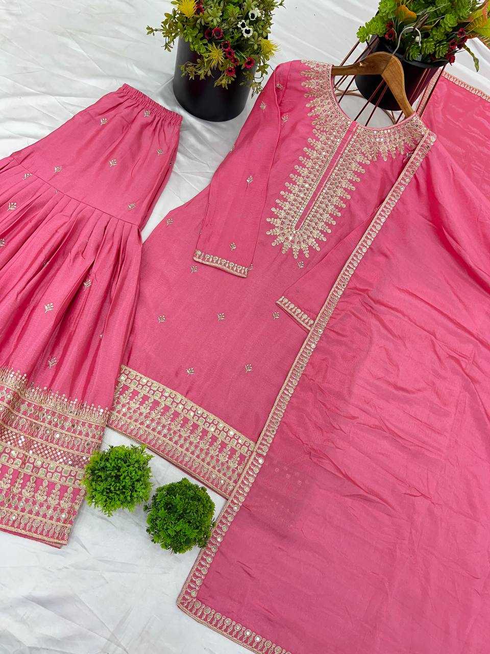 Ynf Chinon Silk KESH499 3104 Suits & Dresses Wholesale Ladies Suits Sharara Salwar Suits Party wear suits Manufacturer