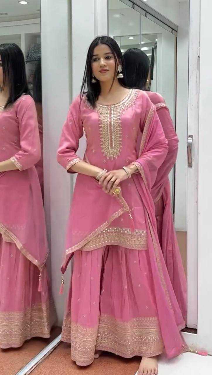 Ynf Chinon Silk KESH499 3104 Suits & Dresses Wholesale Ladies Suits Sharara Salwar Suits Party wear suits Manufacturer
