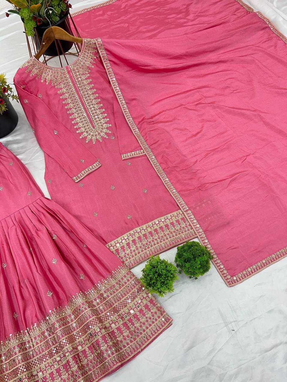 Ynf Chinon Silk KESH499 3104 Suits & Dresses Wholesale Ladies Suits Sharara Salwar Suits Party wear suits Manufacturer