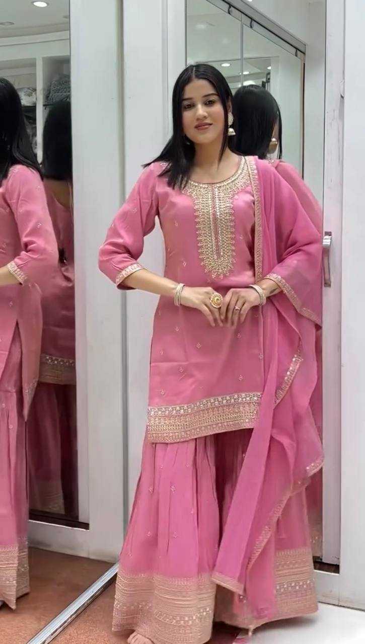 Ynf Chinon Silk KESH499 3104 Suits & Dresses Wholesale Ladies Suits Sharara Salwar Suits Party wear suits Manufacturer