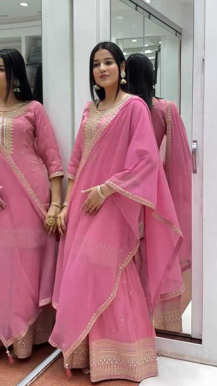 Ynf Chinon Silk KESH499 3104 Suits & Dresses Wholesale Ladies Suits Sharara Salwar Suits Party wear suits Manufacturer
