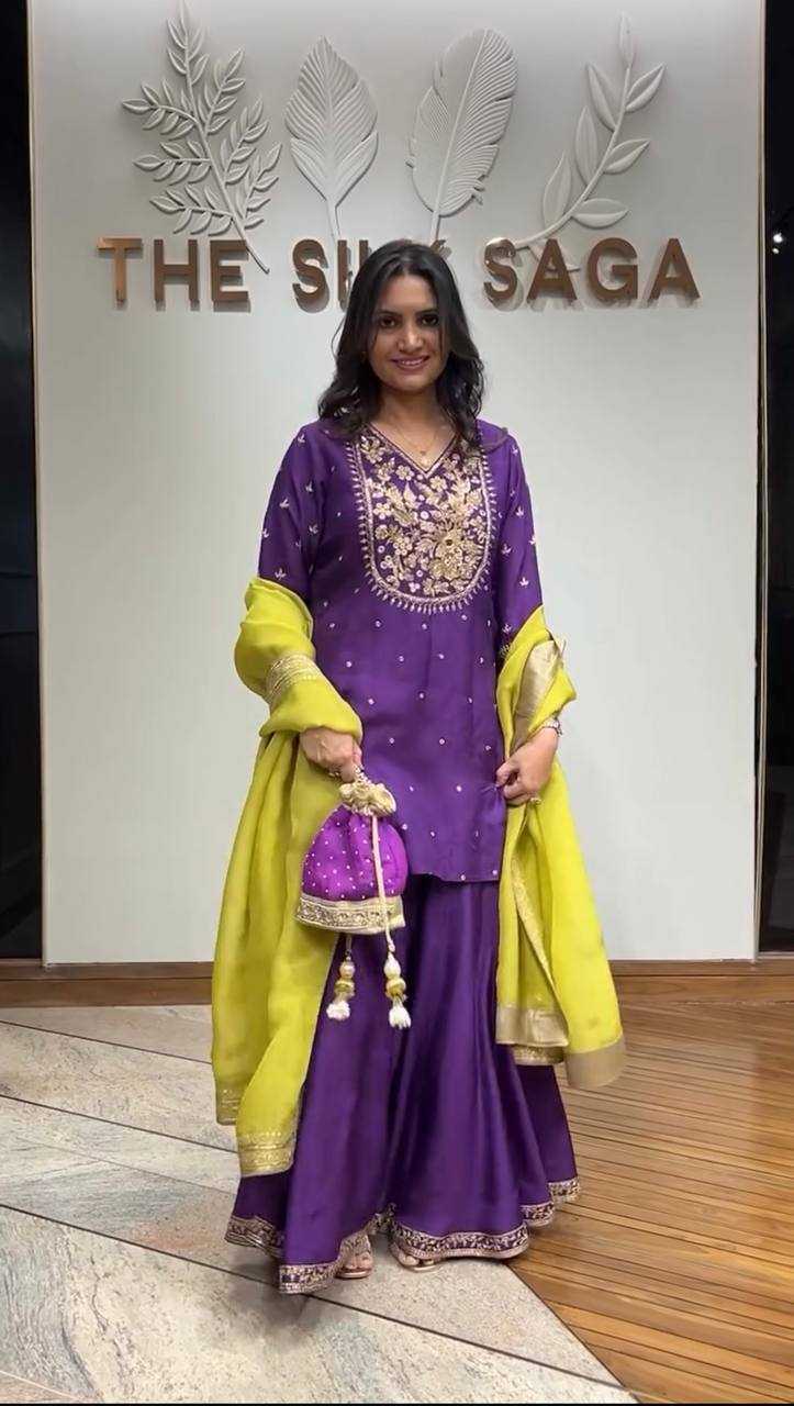 Ynf Chinon Silk KESH499 3109 Suits & Dresses Wholesale Sharara Salwar Suits Party wear suits Wedding Suits Manufacturer