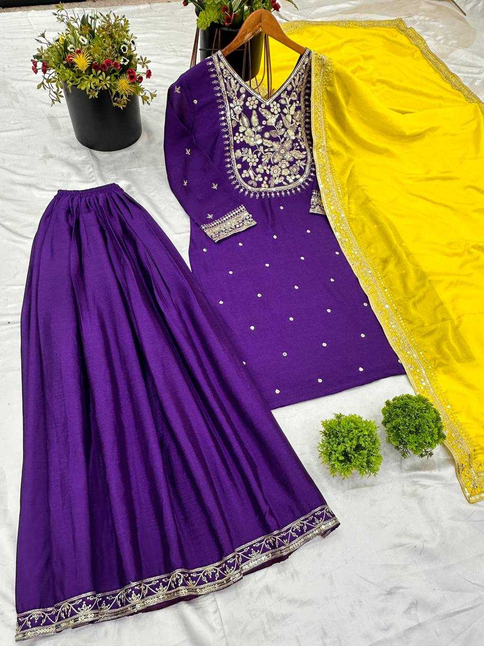Ynf Chinon Silk KESH499 3109 Suits & Dresses Wholesale Sharara Salwar Suits Party wear suits Wedding Suits Manufacturer
