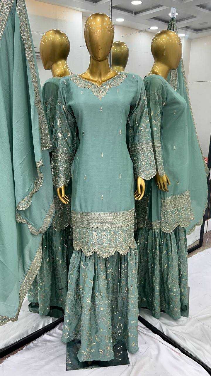 Ynf Chinon Silk KESH499 3113 Suits & Dresses Wholesale Ladies Suits Sharara Salwar Suits Party wear suits Manufacturer