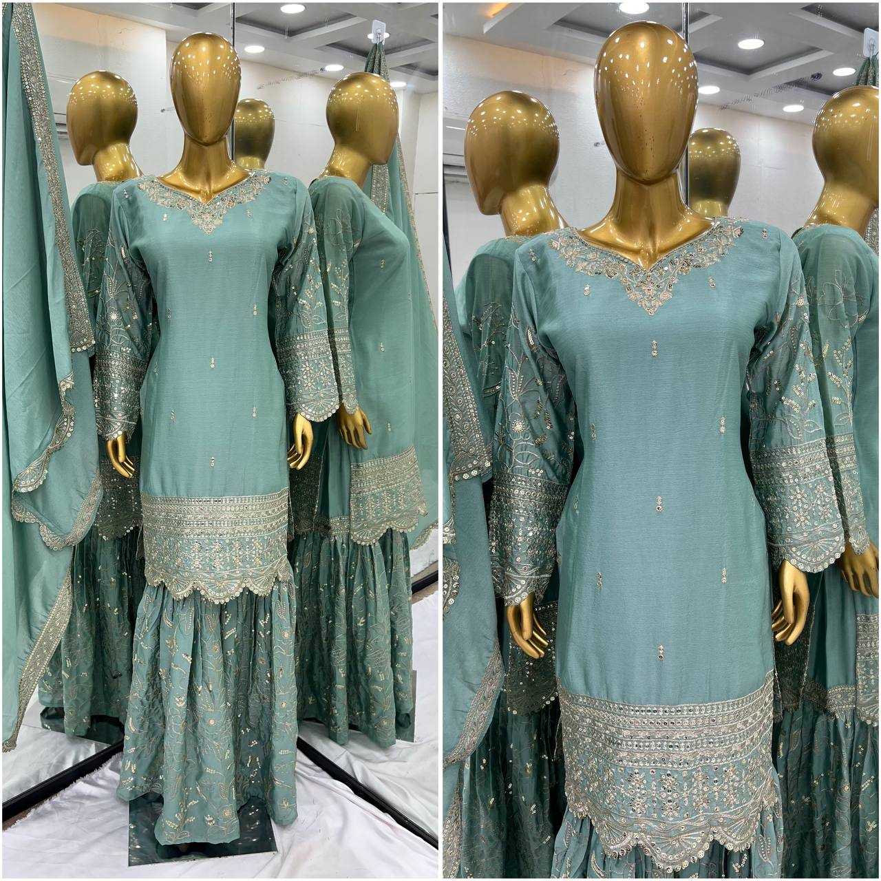 Ynf Chinon Silk KESH499 3113 Suits & Dresses Wholesale Ladies Suits Sharara Salwar Suits Party wear suits Manufacturer
