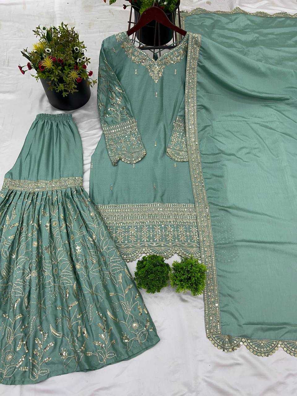 Ynf Chinon Silk KESH499 3113 Suits & Dresses Wholesale Ladies Suits Sharara Salwar Suits Party wear suits Manufacturer