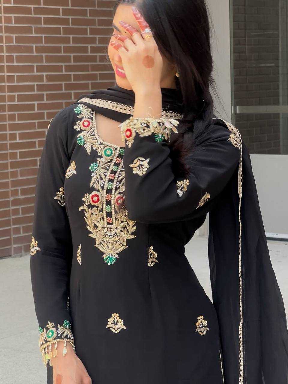 Ynf Chinon Silk KESH499 421 Suits & Dresses Wholesale Embroidery Suits Ladies Silk Suit Designer Suits Manufacturer