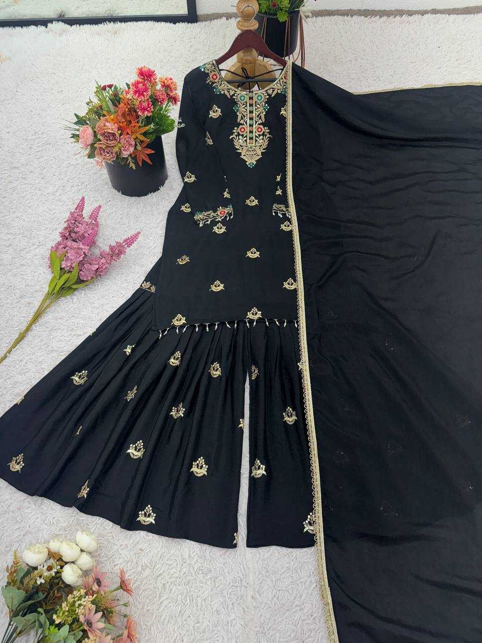 Ynf Chinon Silk KESH499 421 Suits & Dresses Wholesale Embroidery Suits Ladies Silk Suit Designer Suits Manufacturer