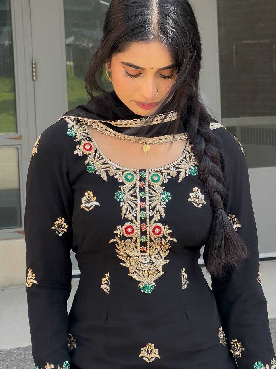 Ynf Chinon Silk KESH499 421 Suits & Dresses Wholesale Embroidery Suits Ladies Silk Suit Designer Suits Manufacturer