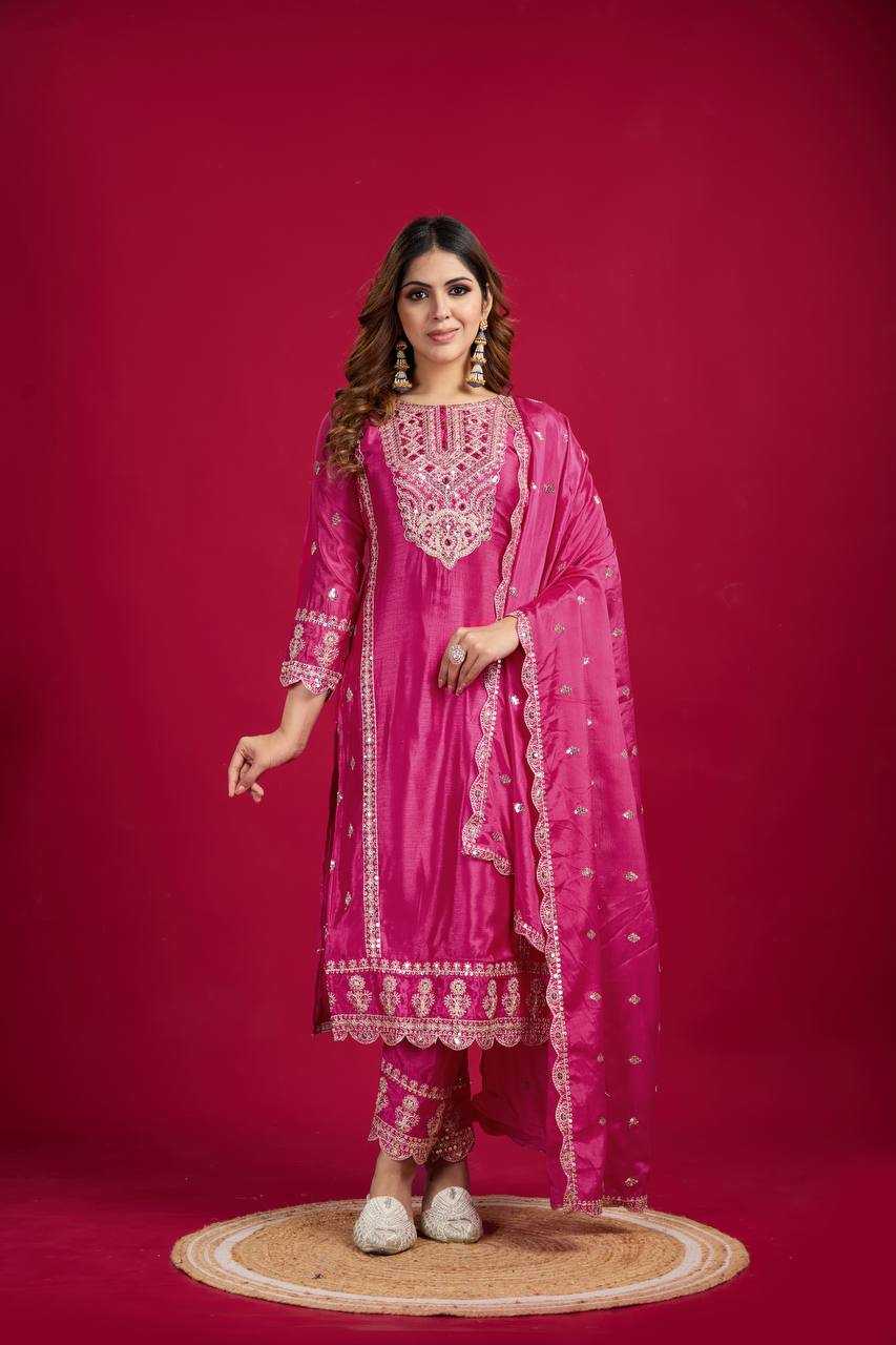 Ynf Chinon Silk KESH499 5001 Suits & Dresses Wholesale Ladies Suits Embroidery Suits Party wear suits Manufacturer
