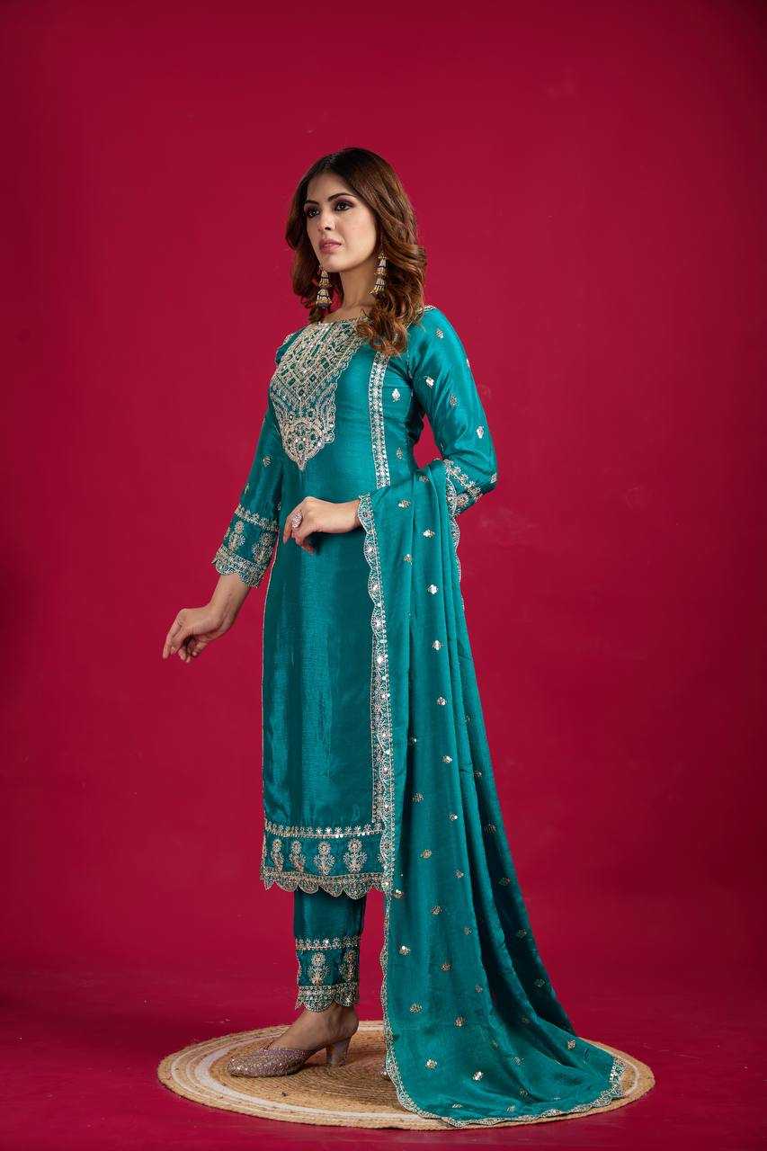 Ynf Chinon Silk KESH499 5001 Suits & Dresses Wholesale Ladies Suits Embroidery Suits Party wear suits Manufacturer