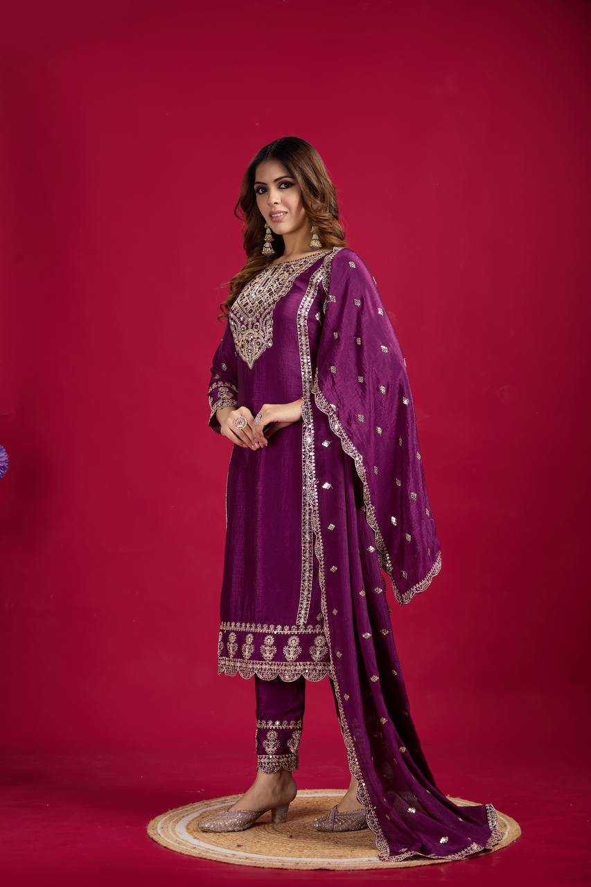 Ynf Chinon Silk KESH499 5001 Suits & Dresses Wholesale Ladies Suits Embroidery Suits Party wear suits Manufacturer