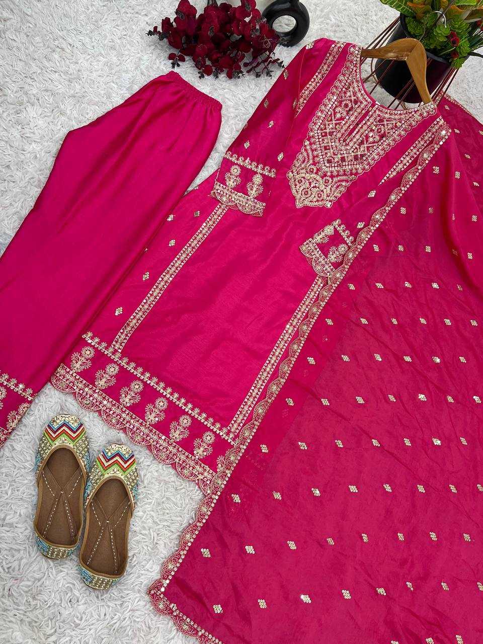 Ynf Chinon Silk KESH499 5001 Suits & Dresses Wholesale Ladies Suits Embroidery Suits Party wear suits Manufacturer