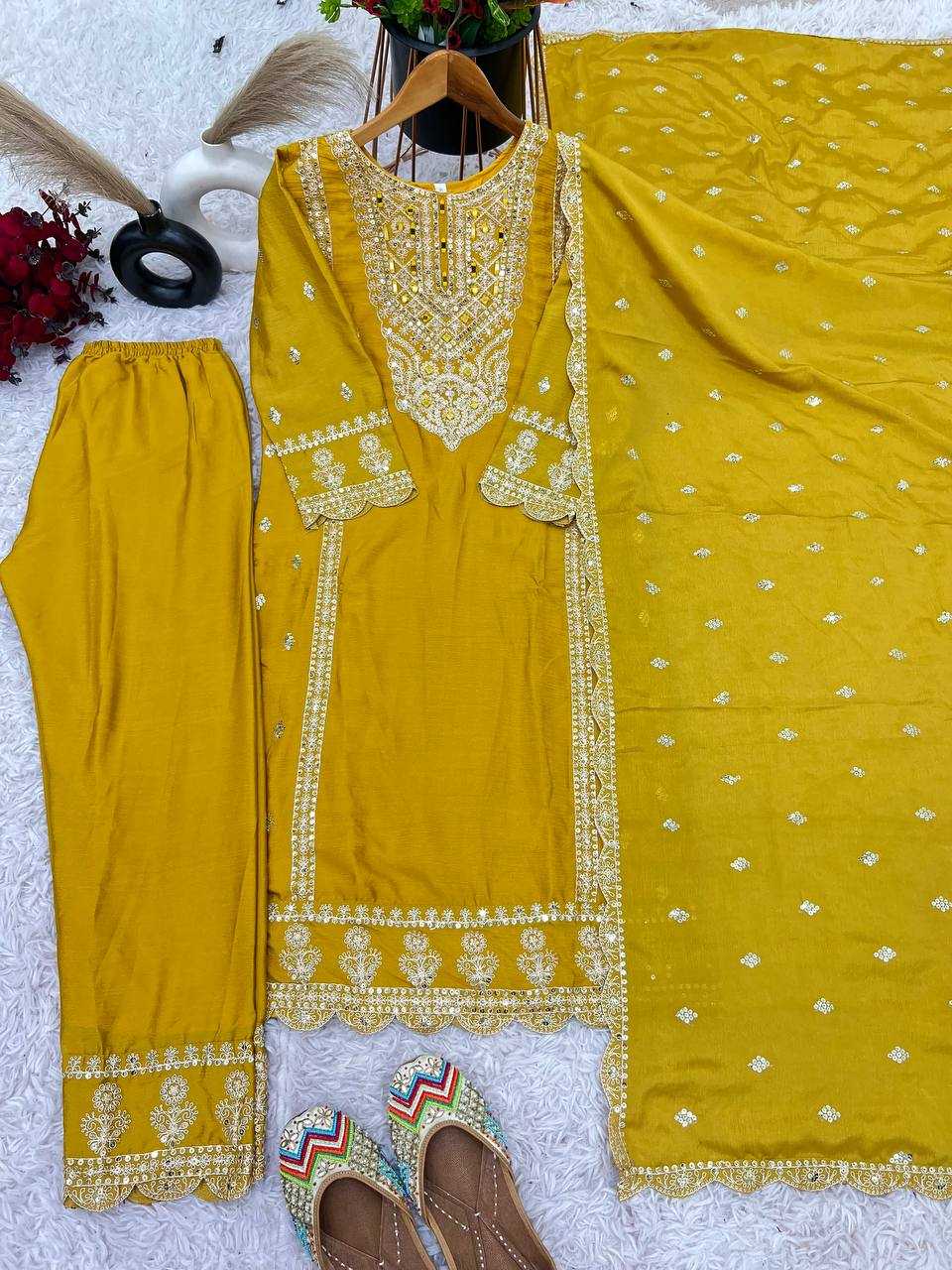 Ynf Chinon Silk KESH499 5001 Suits & Dresses Wholesale Ladies Suits Embroidery Suits Party wear suits Manufacturer