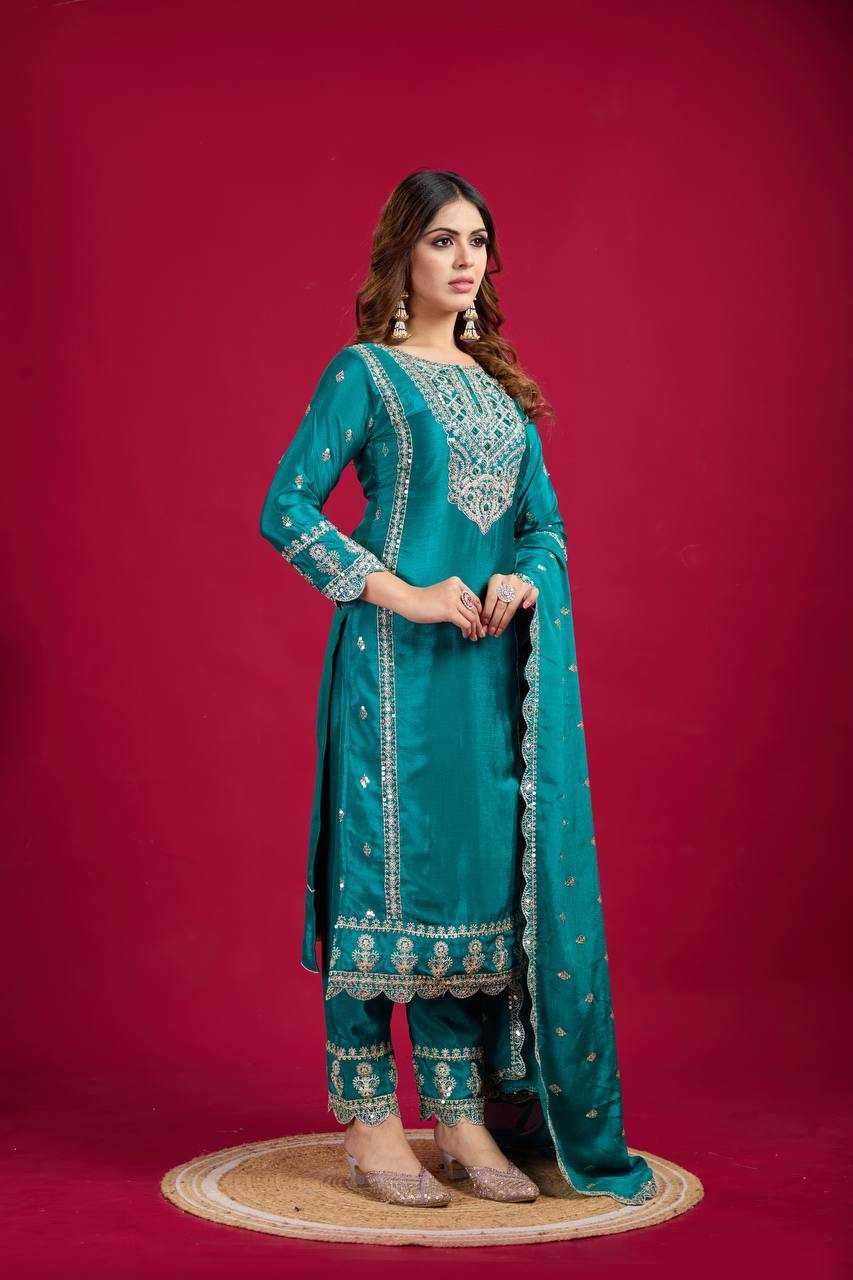 Ynf Chinon Silk KESH499 5001 Suits & Dresses Wholesale Ladies Suits Embroidery Suits Party wear suits Manufacturer