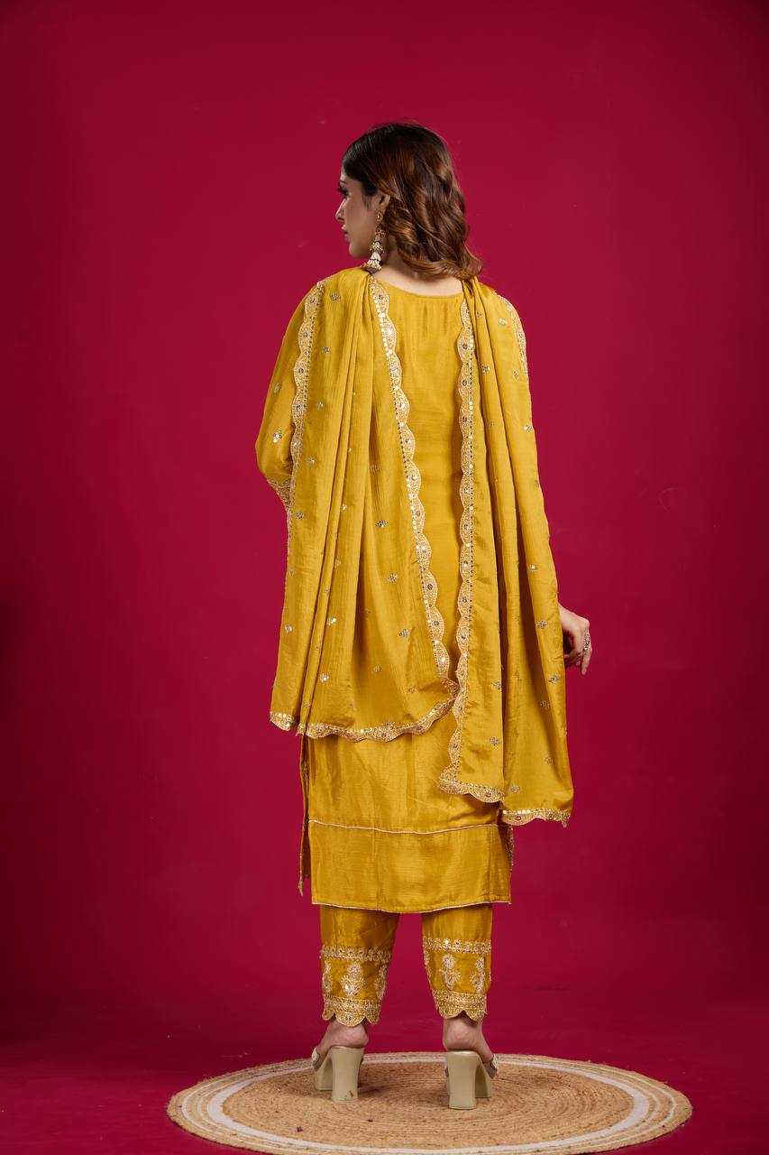 Ynf Chinon Silk KESH499 5001 Suits & Dresses Wholesale Ladies Suits Embroidery Suits Party wear suits Manufacturer