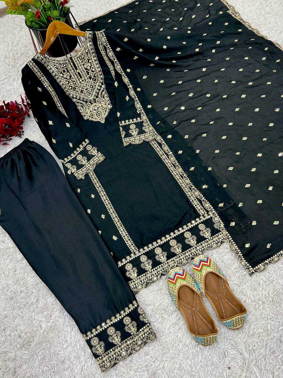 Ynf Chinon Silk KESH499 5001 Suits & Dresses Wholesale Ladies Suits Embroidery Suits Party wear suits Manufacturer