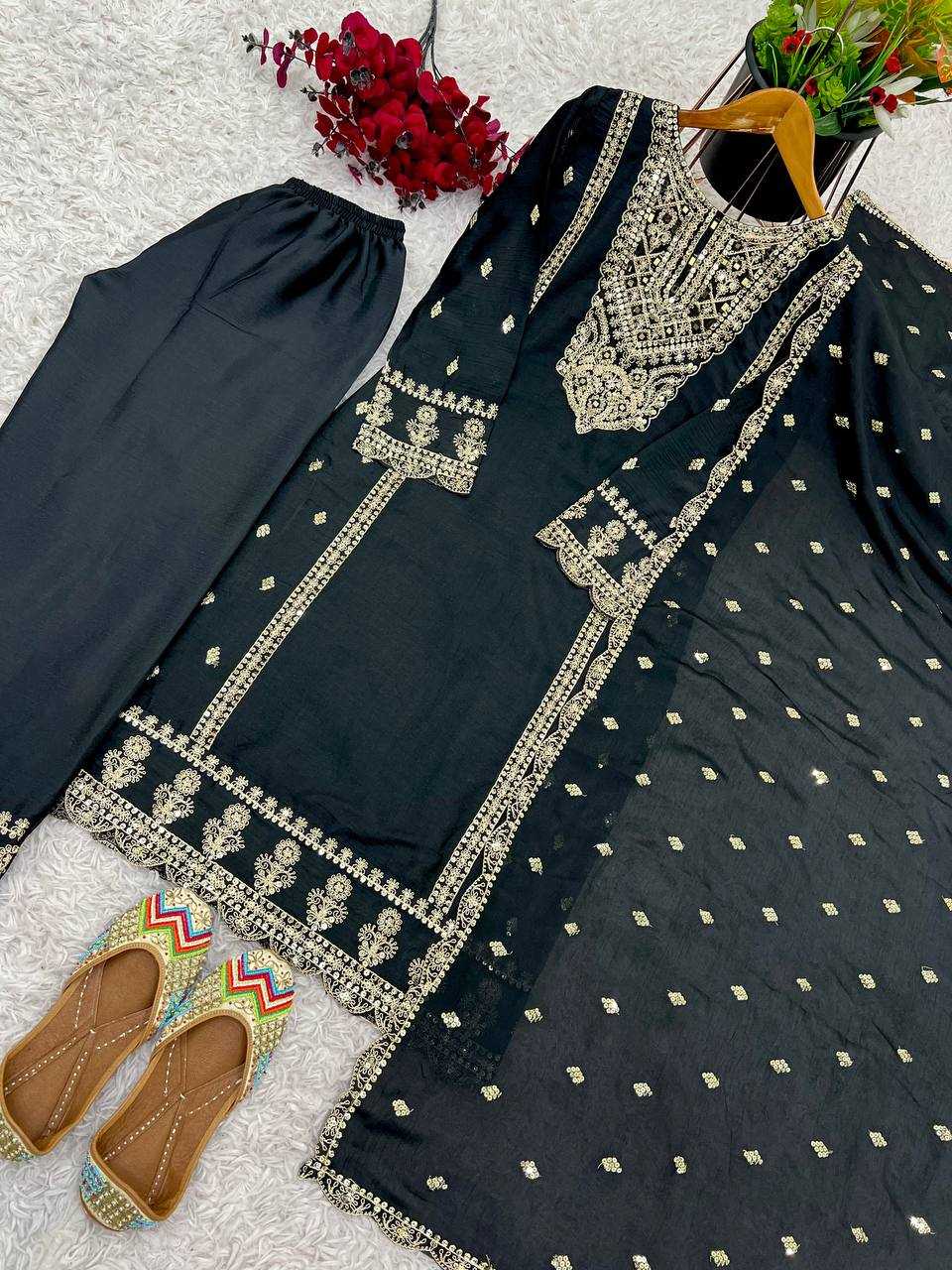 Ynf Chinon Silk KESH499 5001 Suits & Dresses Wholesale Ladies Suits Embroidery Suits Party wear suits Manufacturer