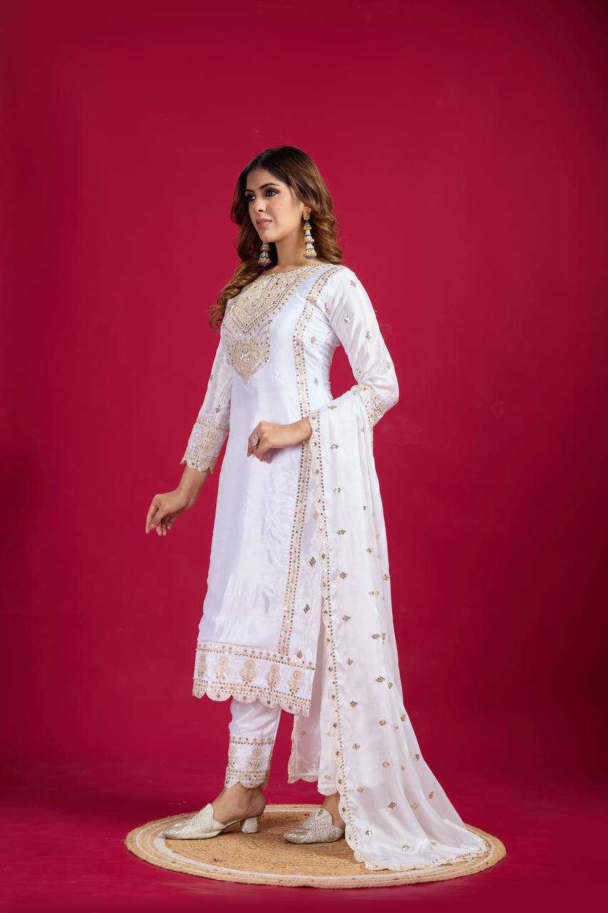 Ynf Chinon Silk KESH499 5001 Suits & Dresses Wholesale Ladies Suits Embroidery Suits Party wear suits Manufacturer