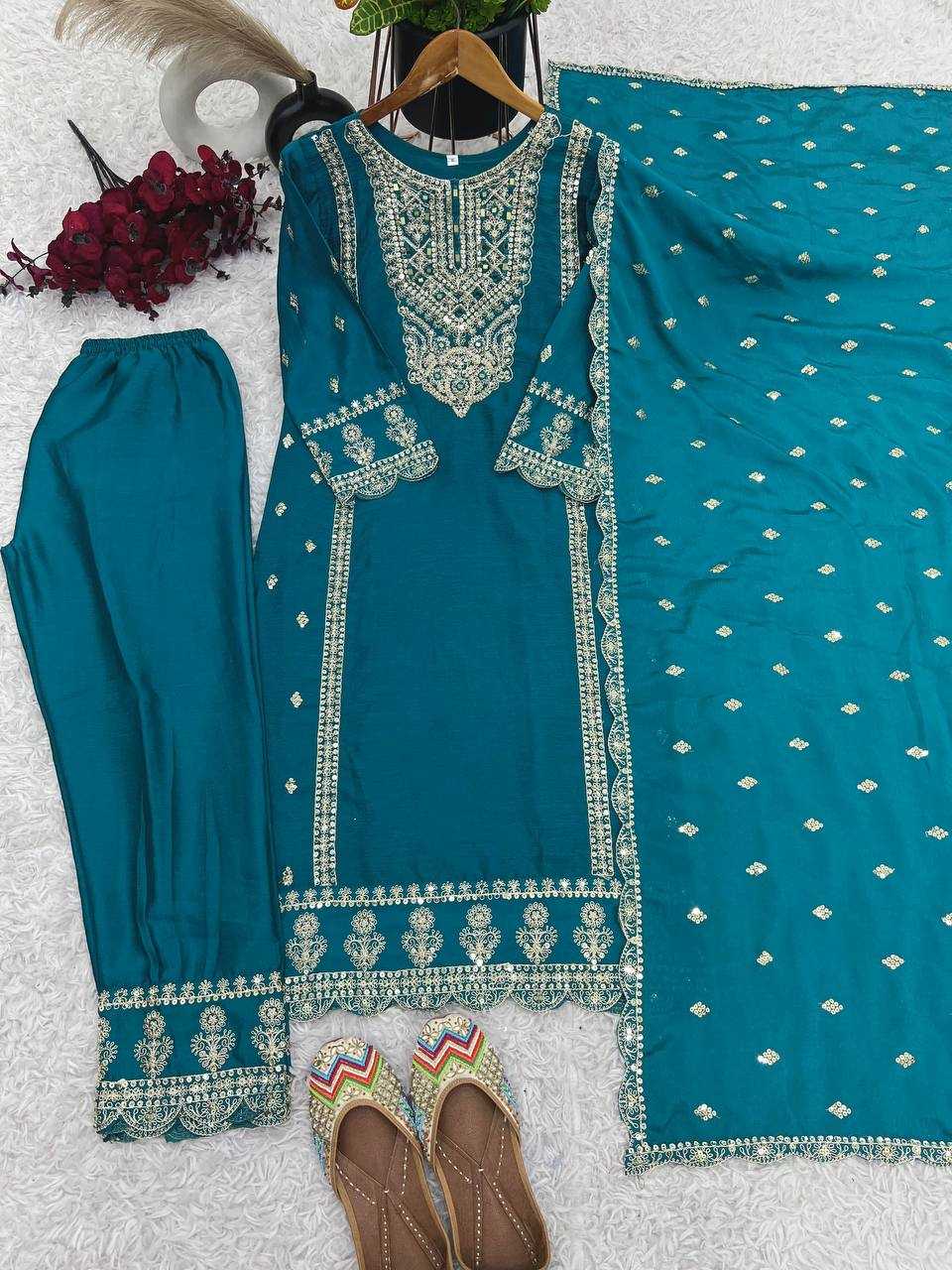 Ynf Chinon Silk KESH499 5001 Suits & Dresses Wholesale Ladies Suits Embroidery Suits Party wear suits Manufacturer