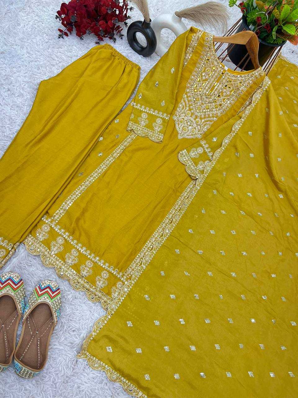 Ynf Chinon Silk KESH499 5001 Suits & Dresses Wholesale Ladies Suits Embroidery Suits Party wear suits Manufacturer