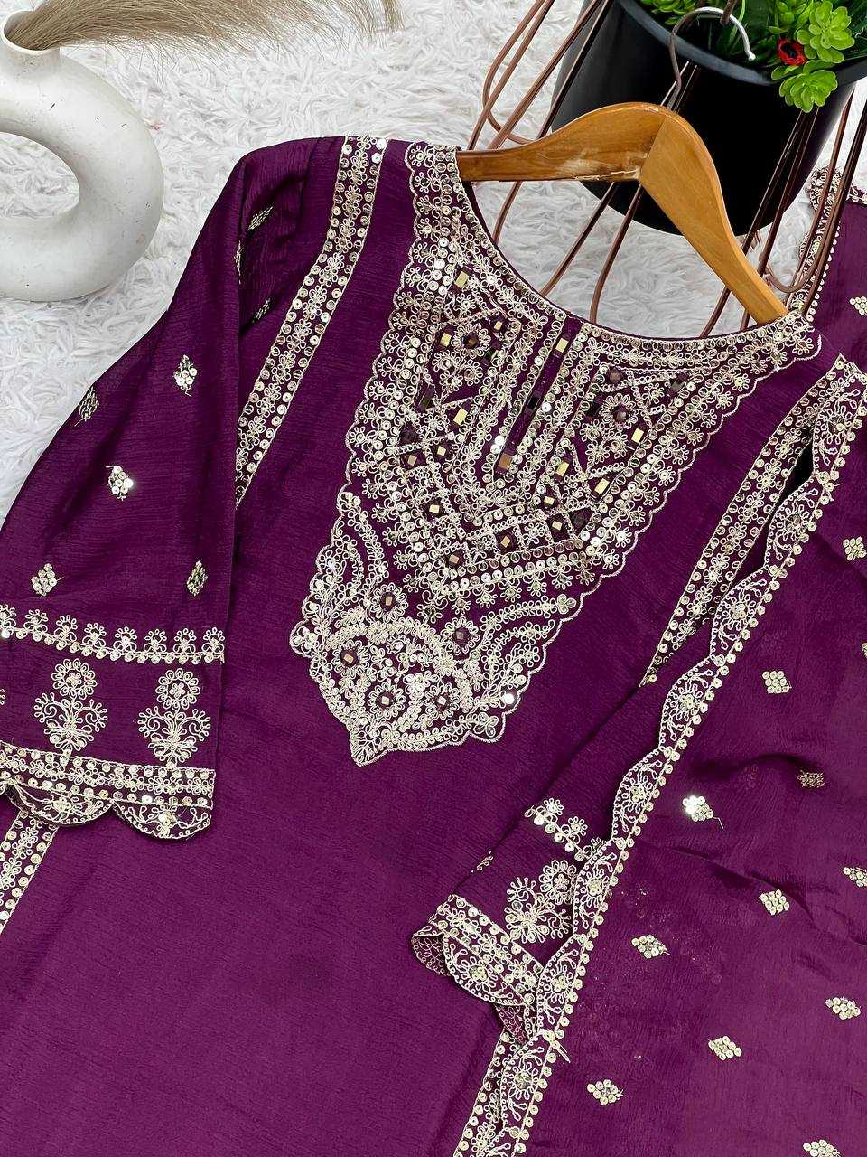 Ynf Chinon Silk KESH499 5001 Suits & Dresses Wholesale Ladies Suits Embroidery Suits Party wear suits Manufacturer