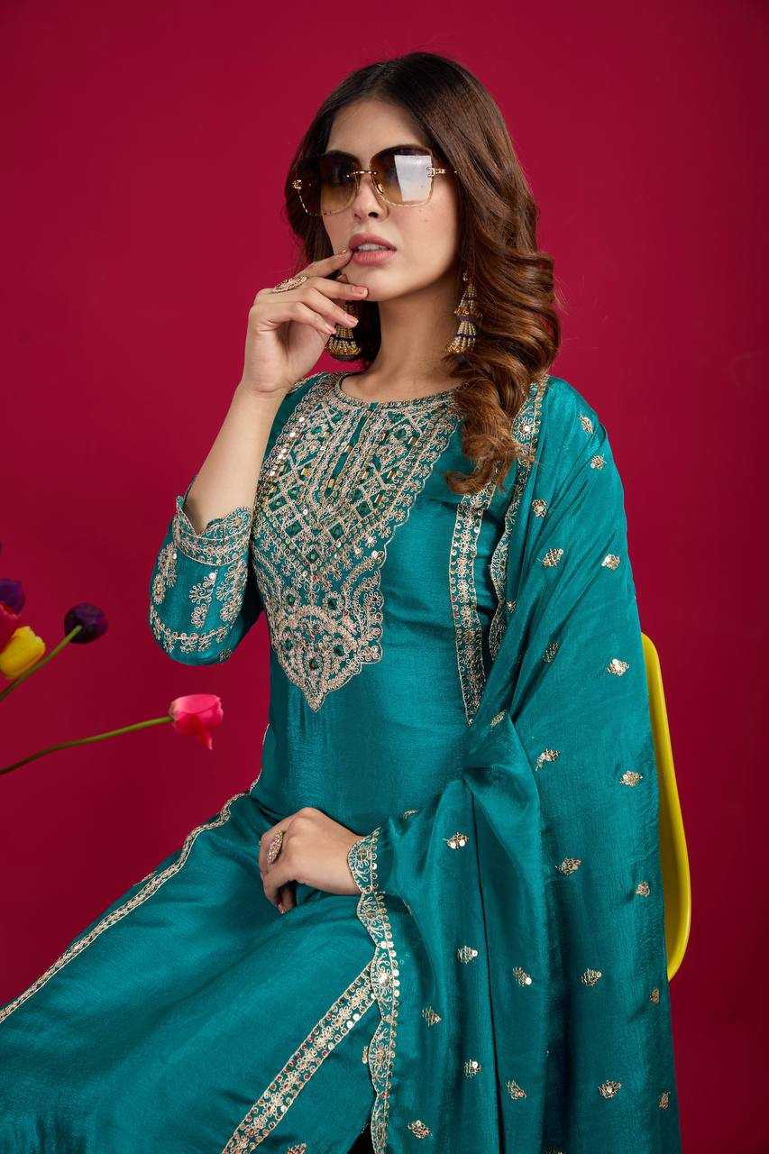 Ynf Chinon Silk KESH499 5001 Suits & Dresses Wholesale Ladies Suits Embroidery Suits Party wear suits Manufacturer
