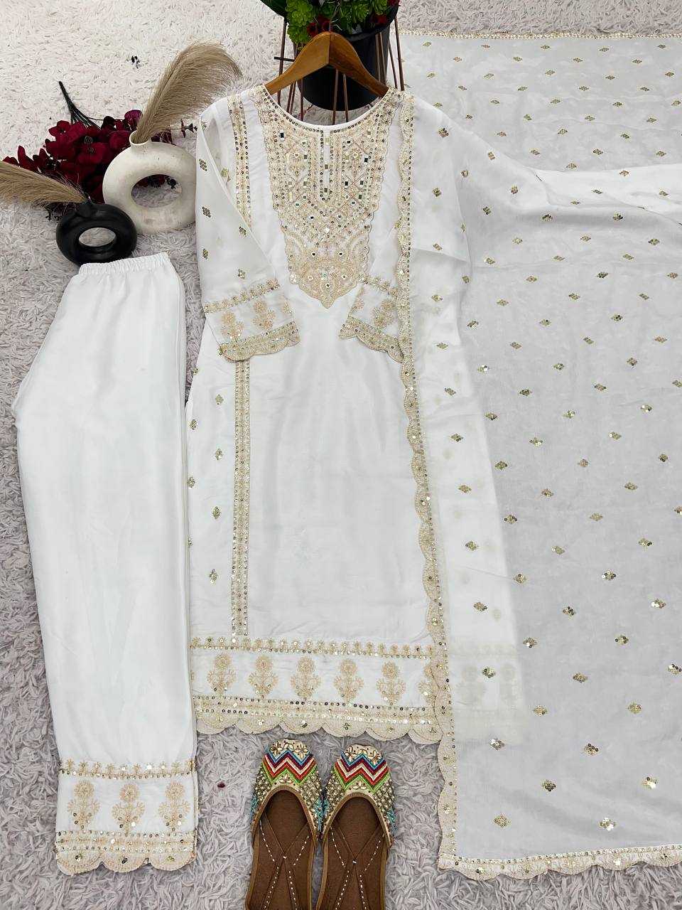 Ynf Chinon Silk KESH499 5001 Suits & Dresses Wholesale Ladies Suits Embroidery Suits Party wear suits Manufacturer