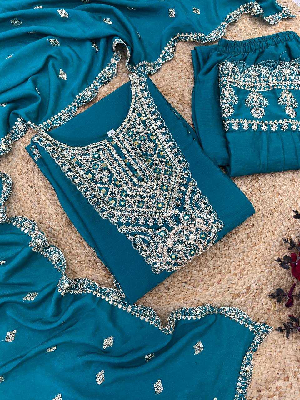 Ynf Chinon Silk KESH499 5001 Suits & Dresses Wholesale Ladies Suits Embroidery Suits Party wear suits Manufacturer