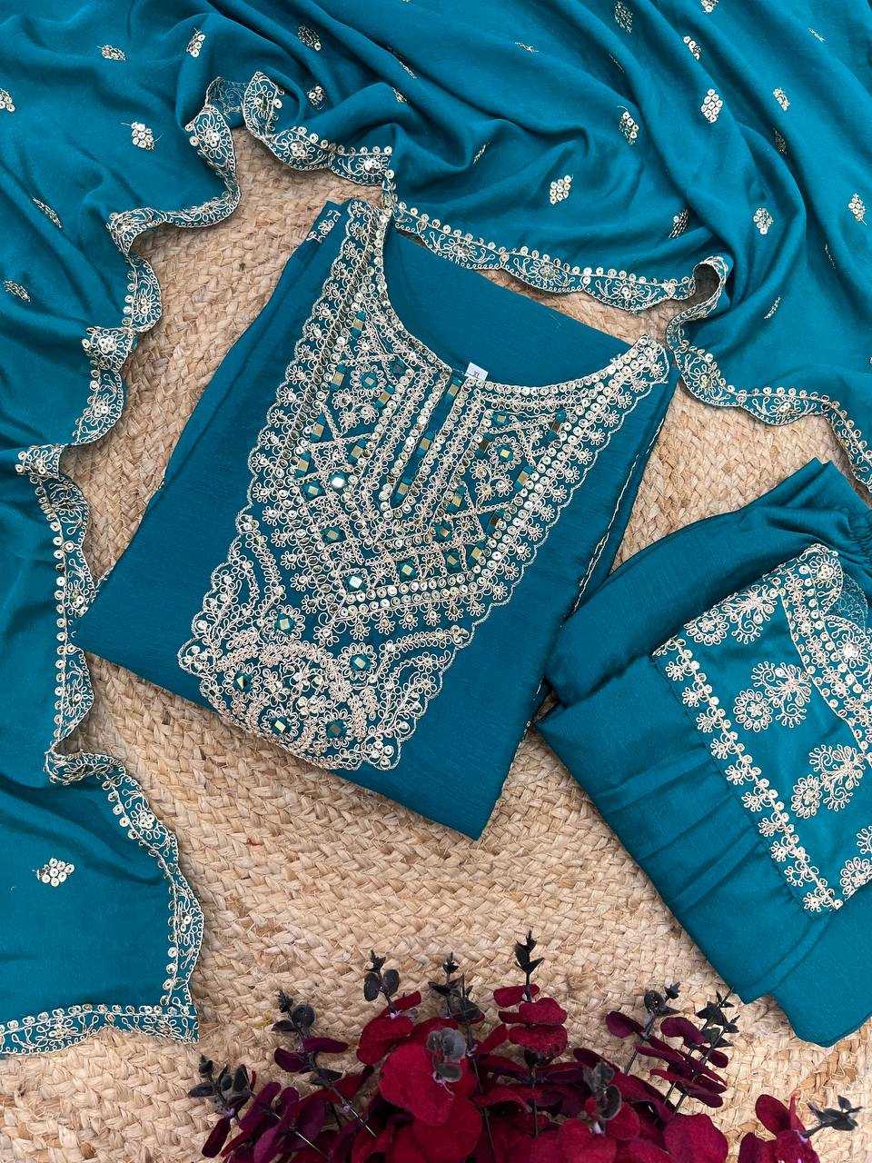Ynf Chinon Silk KESH499 5001 Suits & Dresses Wholesale Ladies Suits Embroidery Suits Party wear suits Manufacturer