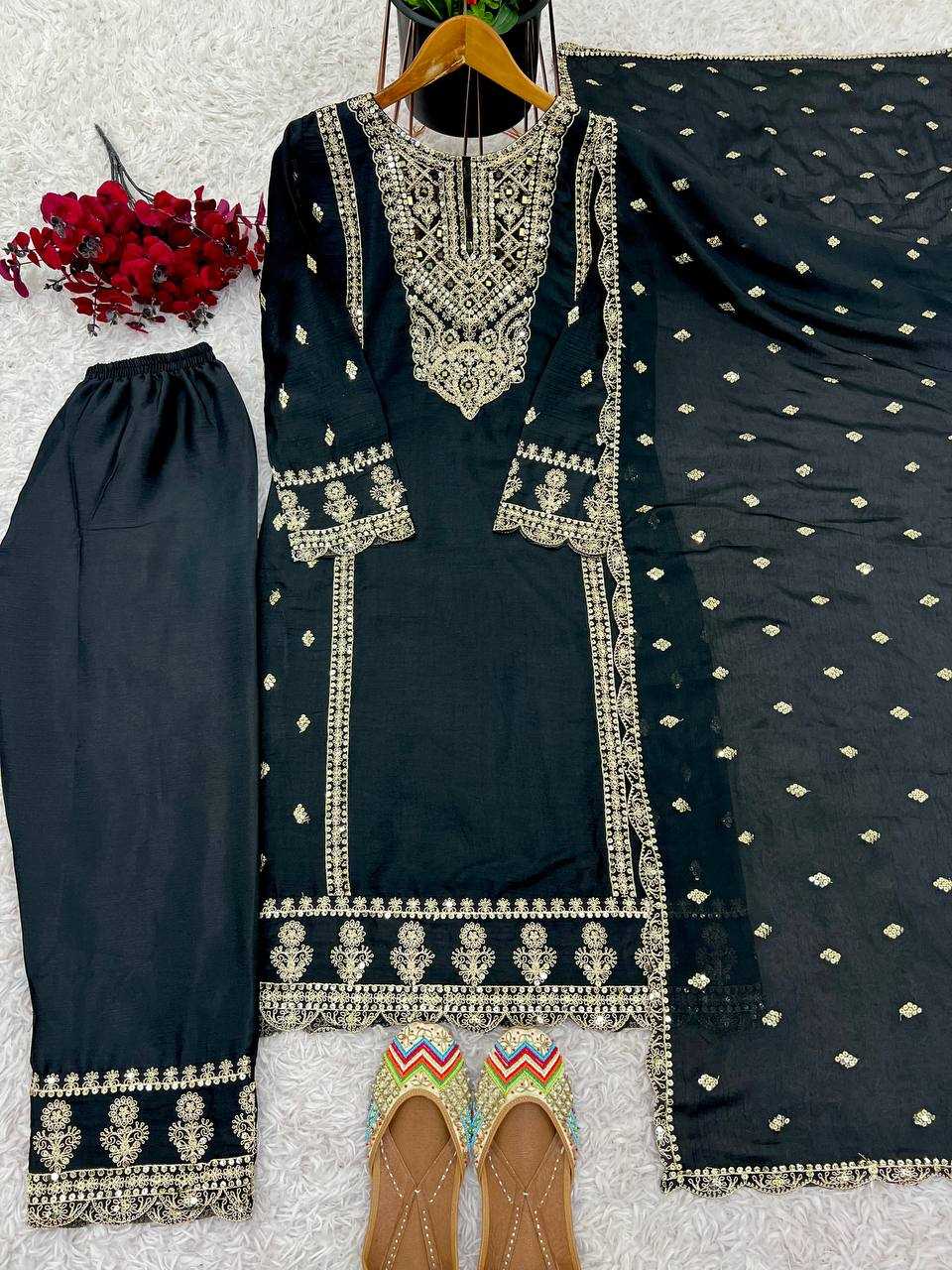 Ynf Chinon Silk KESH499 5001 Suits & Dresses Wholesale Ladies Suits Embroidery Suits Party wear suits Manufacturer