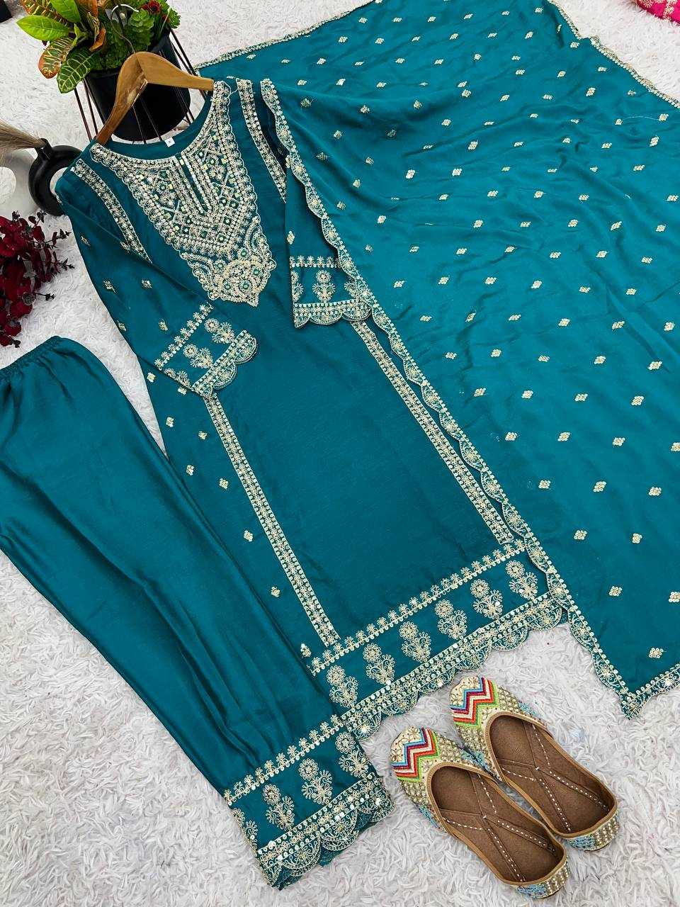 Ynf Chinon Silk KESH499 5001 Suits & Dresses Wholesale Ladies Suits Embroidery Suits Party wear suits Manufacturer