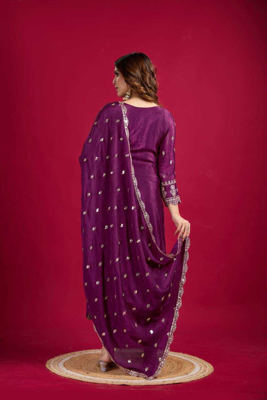Ynf Chinon Silk KESH499 5001 Suits & Dresses Wholesale Ladies Suits Embroidery Suits Party wear suits Manufacturer