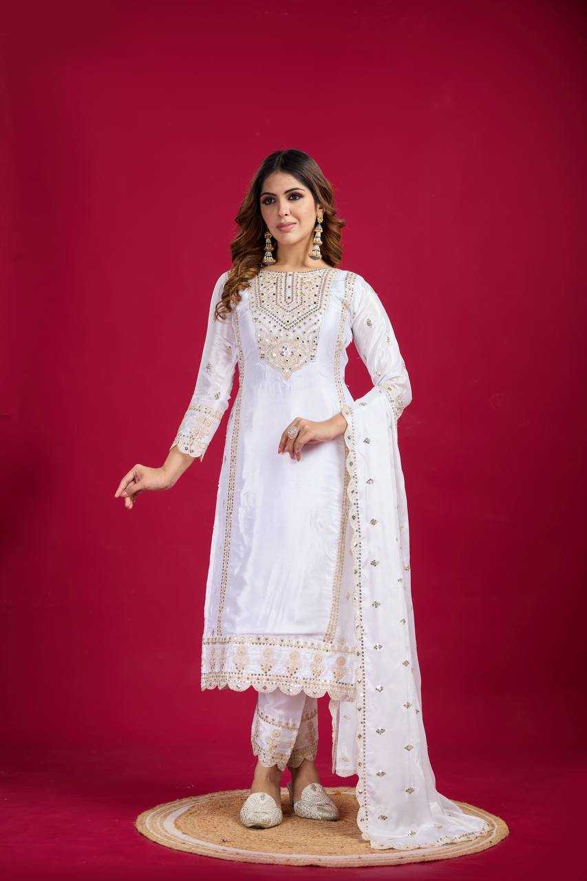 Ynf Chinon Silk KESH499 5001 Suits & Dresses Wholesale Ladies Suits Embroidery Suits Party wear suits Manufacturer