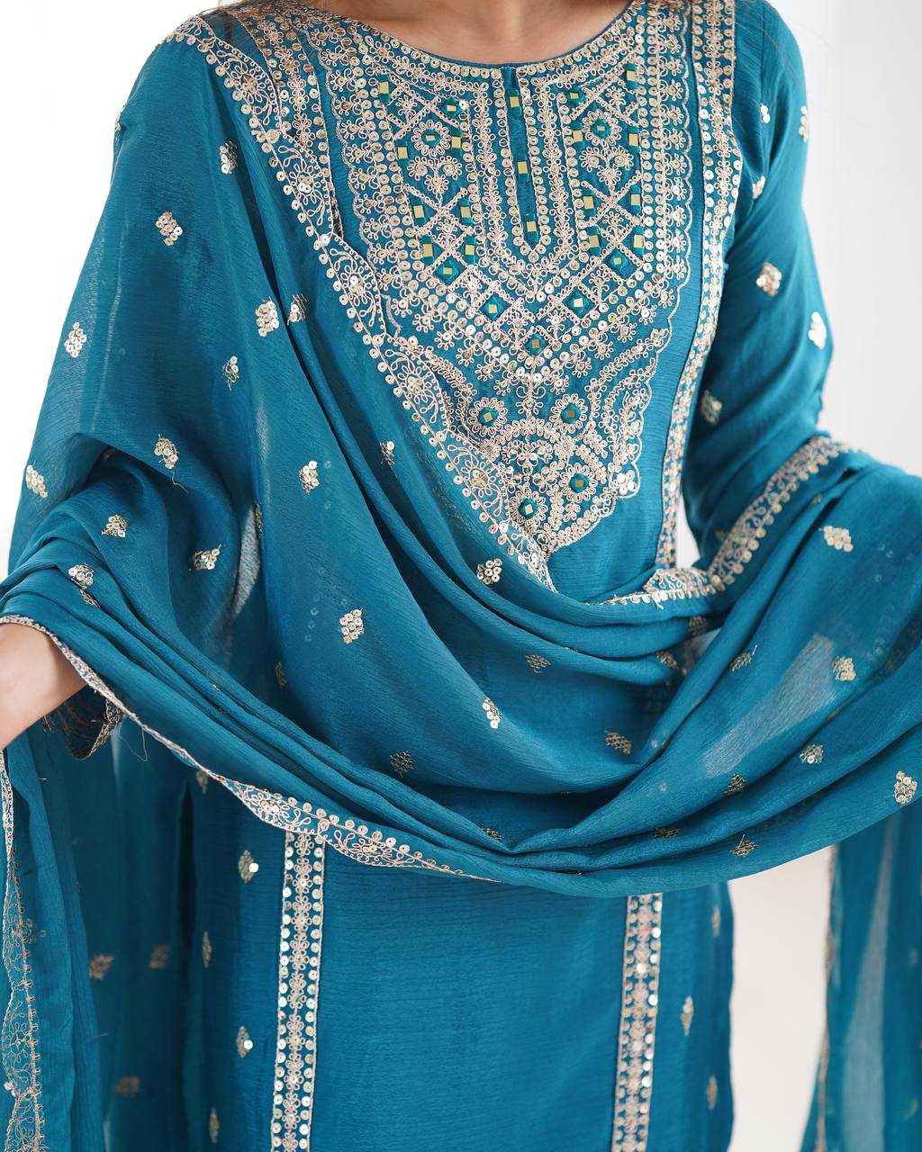 Ynf Chinon Silk KESH499 5001 Suits & Dresses Wholesale Ladies Suits Embroidery Suits Party wear suits Manufacturer