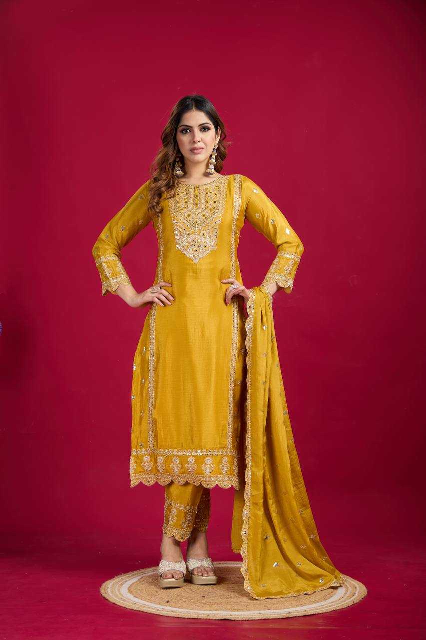 Ynf Chinon Silk KESH499 5001 Suits & Dresses Wholesale Ladies Suits Embroidery Suits Party wear suits Manufacturer