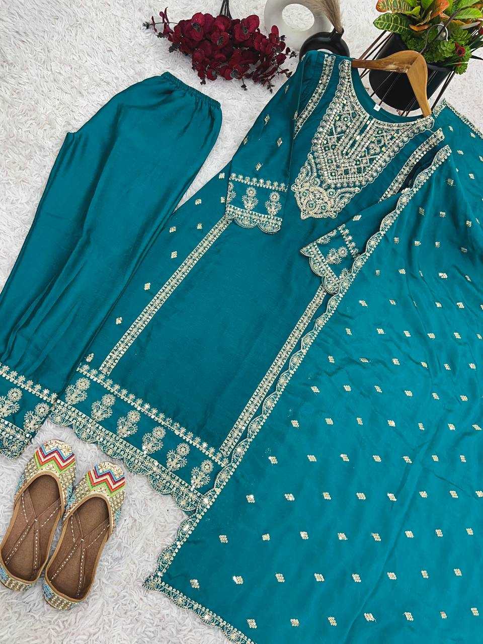 Ynf Chinon Silk KESH499 5001 Suits & Dresses Wholesale Ladies Suits Embroidery Suits Party wear suits Manufacturer