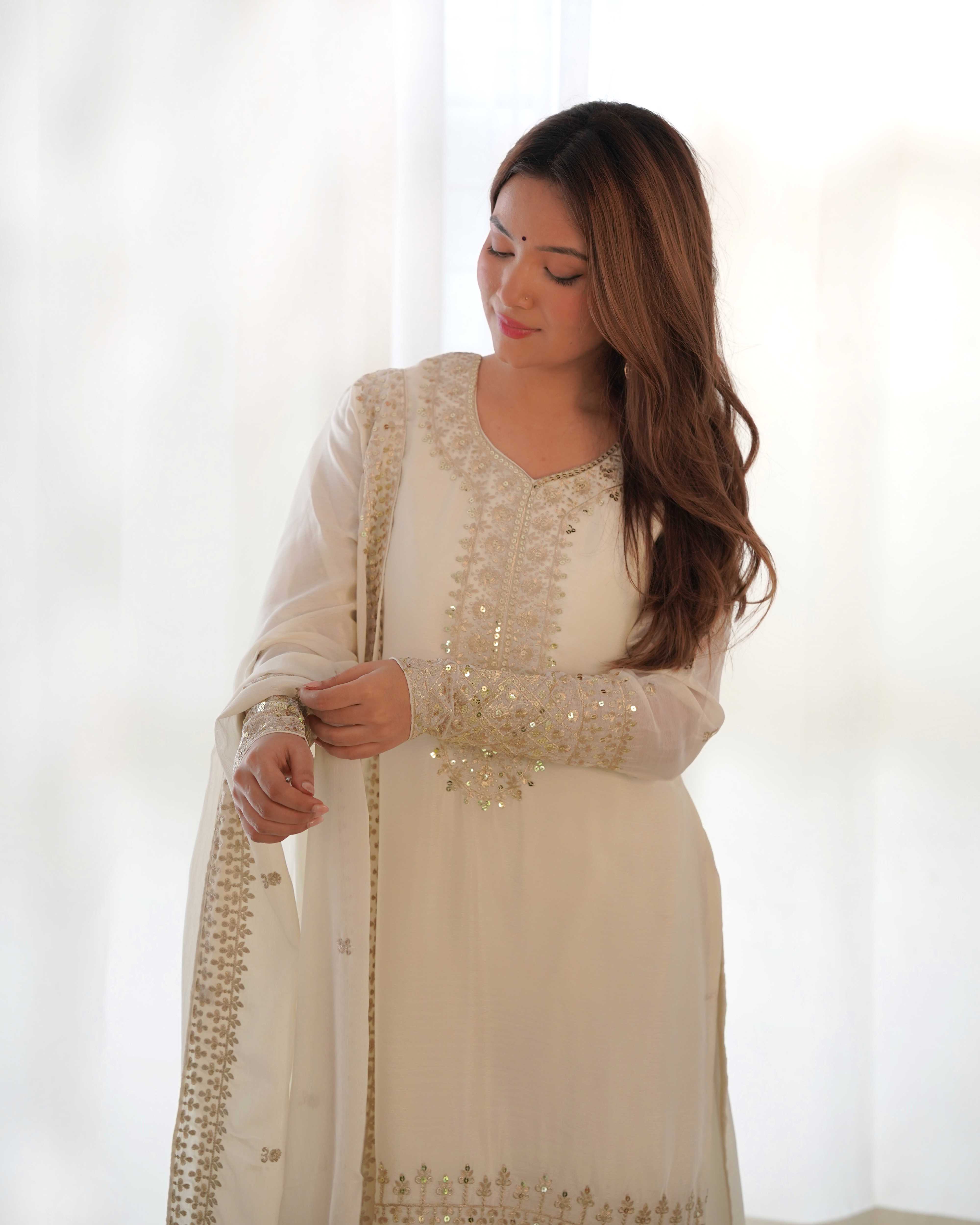 Ynf Chinon Silk KESH504 279 Kurti Wholesale Designer Kurtis Fancy Kurti Embroidered Kurtis Manufacturer