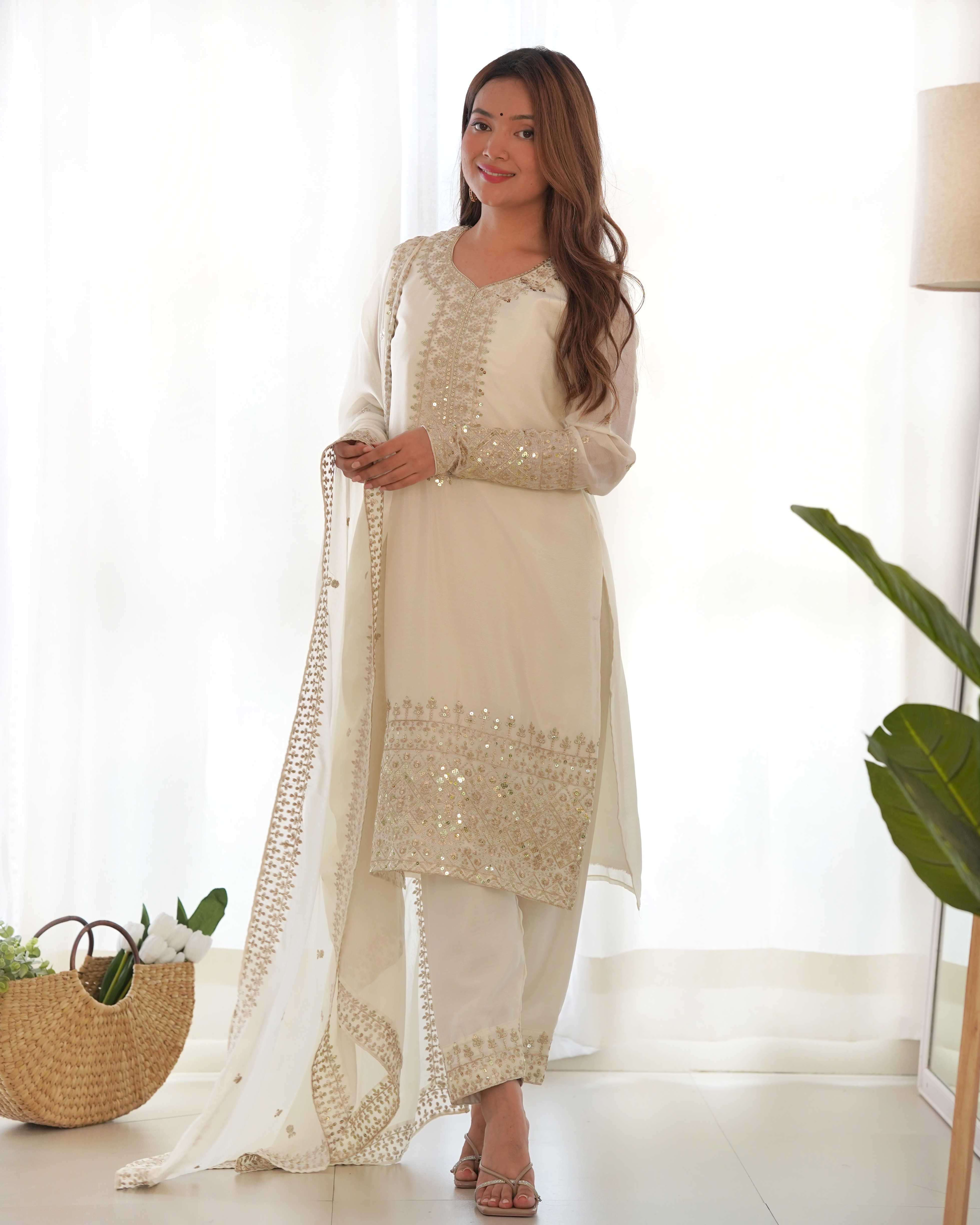 Ynf Chinon Silk KESH504 279 Kurti Wholesale Designer Kurtis Fancy Kurti Embroidered Kurtis Manufacturer