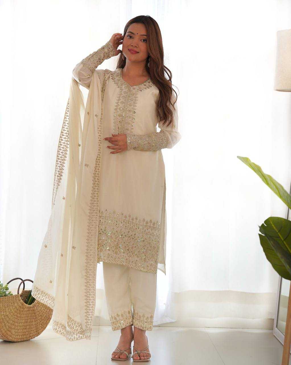 Ynf Chinon Silk KESH504 279 Kurti Wholesale Designer Kurtis Fancy Kurti Embroidered Kurtis Manufacturer